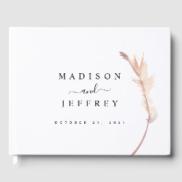  Pampas Grass Minimalist Bröllop Gästböcker
