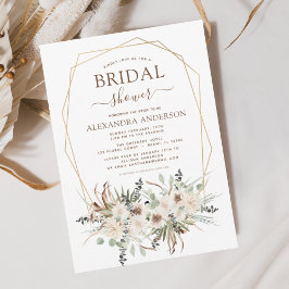 Pampas Grass Möhippa Boho Eucalyptus Inbjudningar