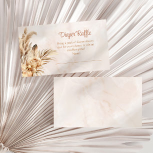 Pampas Grass Orchid Diaper Raffle-kuvert Tilläggskort