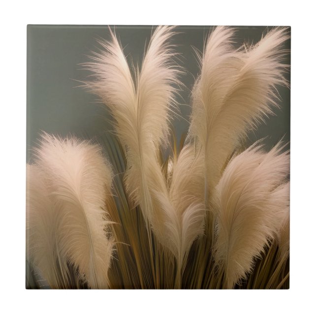 Pampas Grass Photo Realistic Kakelplatta (Framsidan)
