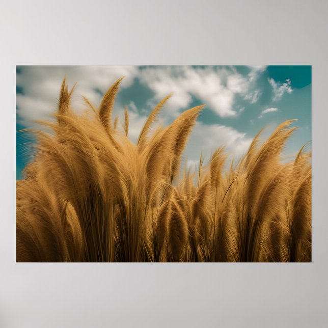 Pampas Grass Photo Realistic Poster (Framsidan)