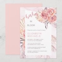 Pampas Grass |Rosa ros Baby i Bloom Girl Shower