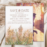 Pampas Grass Rustic Botaniska Böhmen Bröllop Spara Datumet<br><div class="desc">Rustiskt, bohemian-stil pampas gräs bröllop spara datum. Personlig med informationen på framsidan och fotot på baksidan. Kontakta mig om du behöver hjälp med dina anpassningar eller om du vill be om ytterligare matchning eller samordning av Zazzle-produkter för dina speciella tillfällen. Köp det här kortet utskrivet och/eller i digitalt format så...</div>