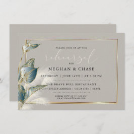 Pampas Grass Smokey Teal Anthurium Rehearsal Inbjudningar