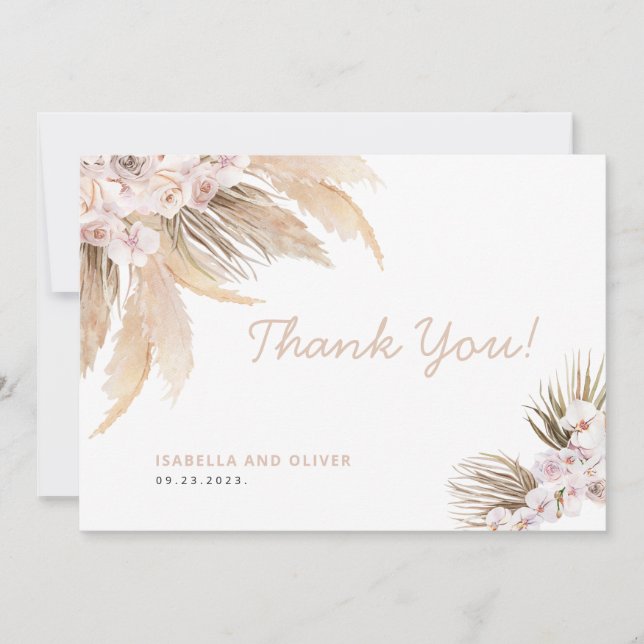 Pampas Grass - Tack för ditt kort (Framsida)