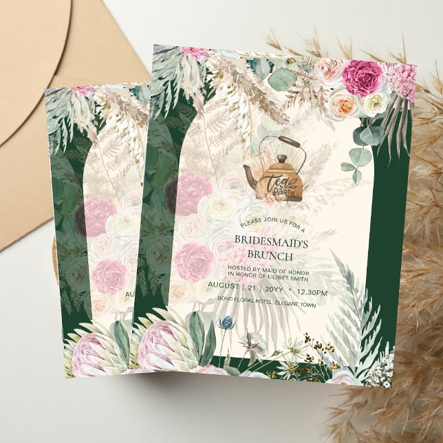 Pampas Grass TEA PARTY Möhippa Lunch Flygblad (Skapare uppladdad)