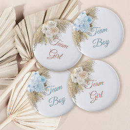 Pampas Grass Team Girl Vote Gender Reveal Party Knapp