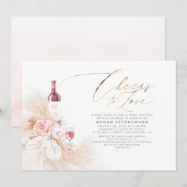 Pampas Grass Vin Tasting Inbjudningskort för möhip