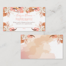 Pampas Grass | Vit orchid Blooms Diaper Raffle Tilläggskort