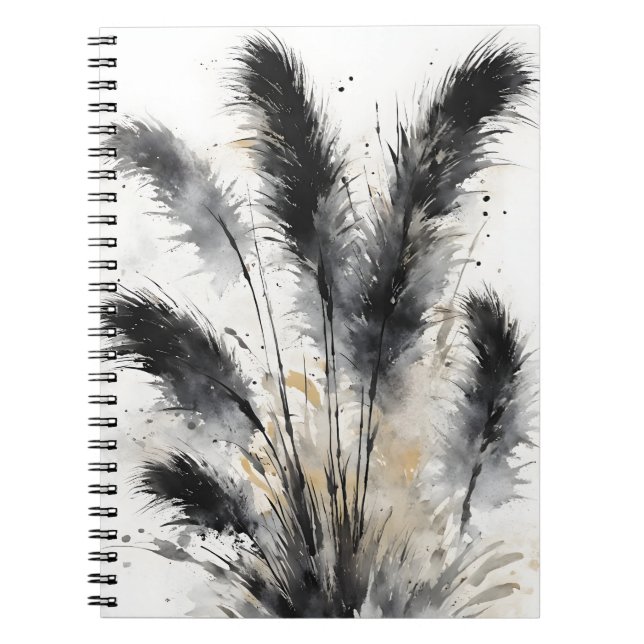Pampas Grass - Watercolor flowers Anteckningsbok (Framsidan)