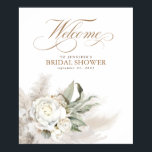 Pampas Grass White Blommigt Botaniskt välkomstteck Poster<br><div class="desc">Pampas gräs möhippa/ babydusch/ förlovningsfest ...  välkomsttecken</div>