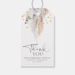 Pampas Grass White Orchids Exotic Tack Presentetikett