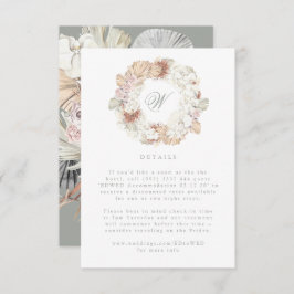 Pampas Grönt för andningsförlust Monogram Elegant OSA Kort