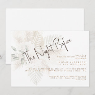 Pampas & Guld natten före repetitionsmiddagen Inbjudningar