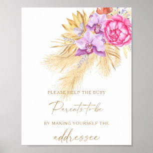 Pampas - hjälp till Business Parents to Be Address Poster