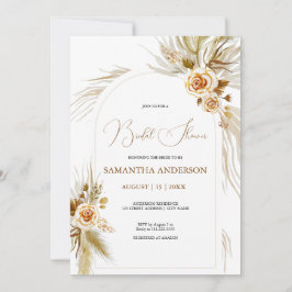 Pampas-Möhippa, vattenfärgad boho-elegant Inbjudningar