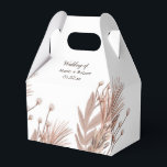 Pampas och bomullsplantor Botaniska Bröllop Presentaskar<br><div class="desc">Favoritruta för Bröllop-gästgodis/gåvor botaniska pampas-Blommigtar</div>