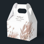 Pampas och bomullsplantor Botaniska Bröllop Presentaskar<br><div class="desc">Favoritruta för Bröllop-gästgodis/gåvor botaniska pampas-Blommigtar</div>