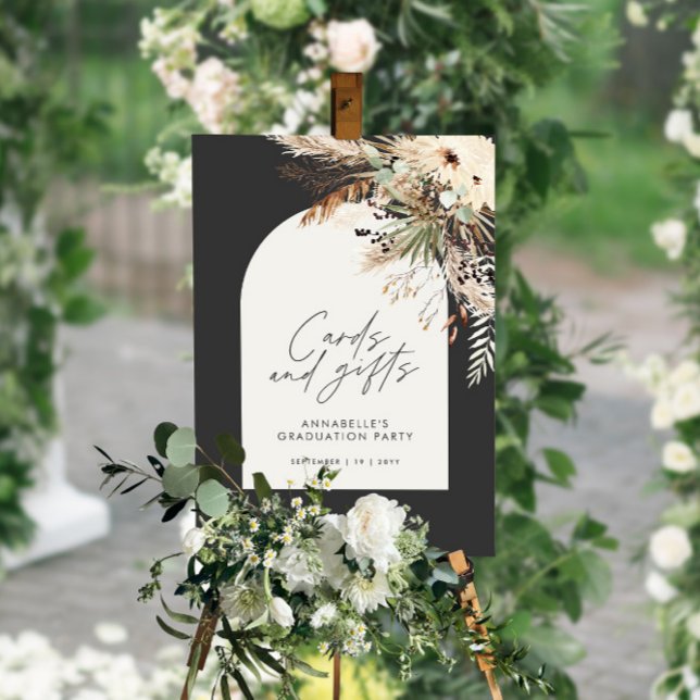 Pampas och svarta presenter för budgeterade möhipp poster (Skapare uppladdad)