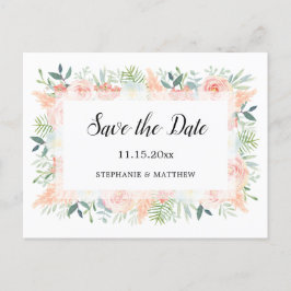 Pampas Ro Greenery Bröllop spara datum Meddelande Vykort