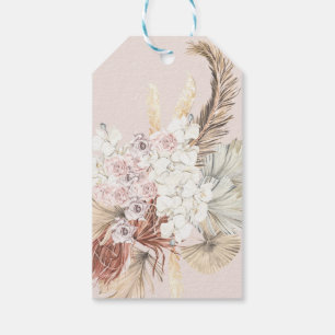 Pampas Torkade Grass Blommigt Corporate Presentetikett