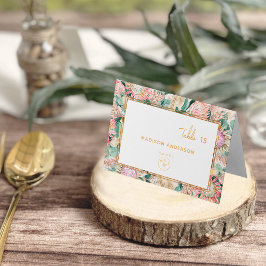 Pampas Vegetarian Meal Choice Guest Name Card Bordsnummer