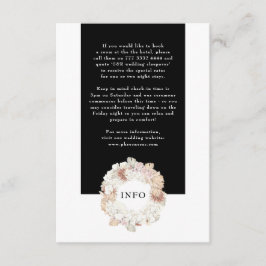 Pampas WandeDERModern vit Elegant Monogram Enkel Tilläggskort