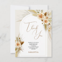 Pampasgräs akvarell boho  tack kort