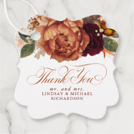 Pampasgräs Blommig Terrakotta Bröllop Tack Gåvor Etiketter