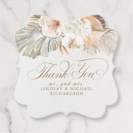 Pampasgräs Blommiga Boho Tack Märktavlor Gåvor Etiketter