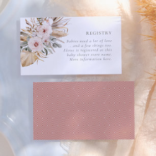 Pampasgräs Boho Bohemisk Ökenflicka Bebisens Dusch Tilläggskort
