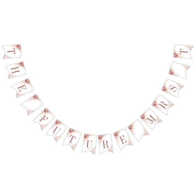 Pampasgräs Boho Chic Terrakotta Bröllopsdusch Vimplar (Alla)