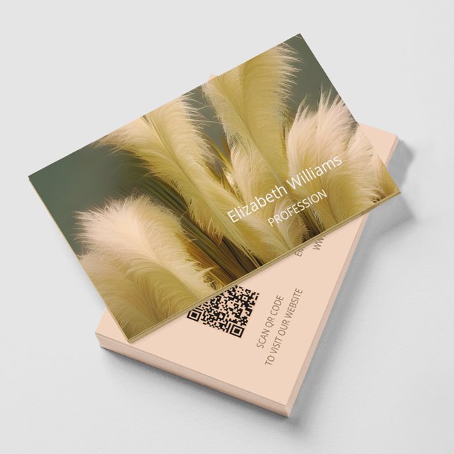 Pampasgräs Foto Inredningsdesigner | QR-kod Visitkort (Skapare uppladdad)