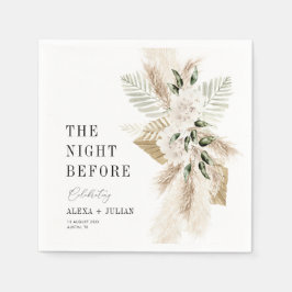 pampasgräs och grön natt före pappersservett