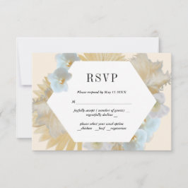 Pampasgräs och orkidéer Bröllops RSVP-kort OSA Kort