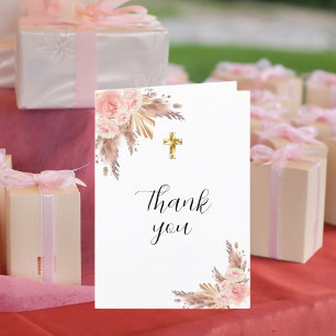 Pampasgräs rose gold blommor foto bekräftelse tack kort