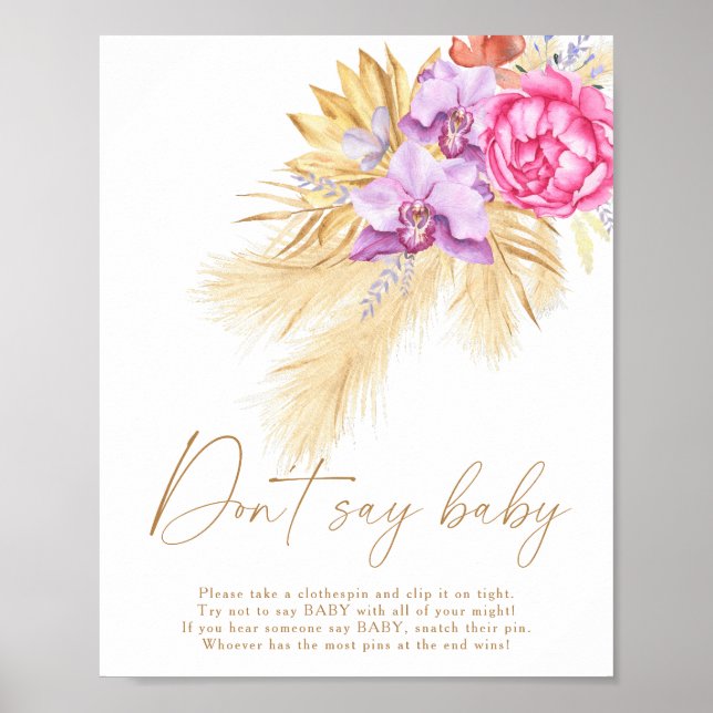 Pampasgräs - Säg inte baby Poster (Framsidan)
