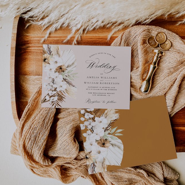 pampasgräs vild teracotta bröllop (Skapare uppladdad)