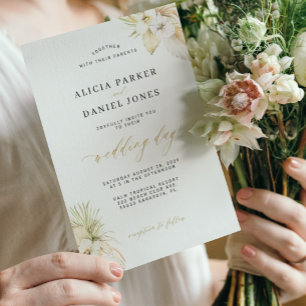 Pampasgräs, vit, nordlig pampas, elegant bröllop inbjudningar