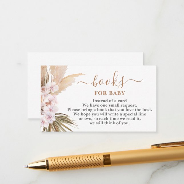 Pampasgräsböcker för babykort tilläggskort (Fram/Back In Situ)