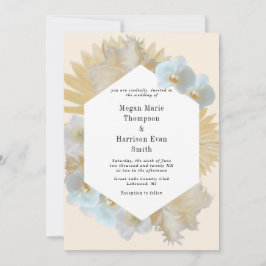 Pampass-gräs och Orchids-bröllopsinbjudan Inbjudningar