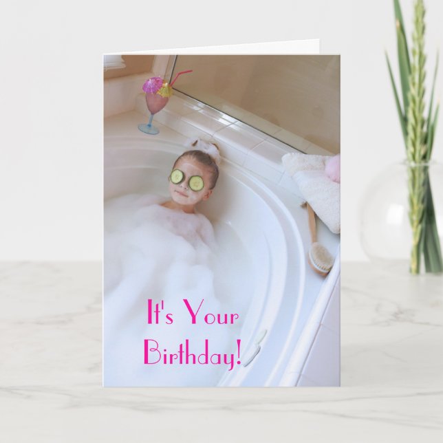 Pamper Yourown Birday Card Kort (Framsida)