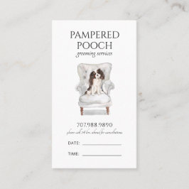 Pampered Pooch Hund Spa Grooming Tidsbeställning Kort