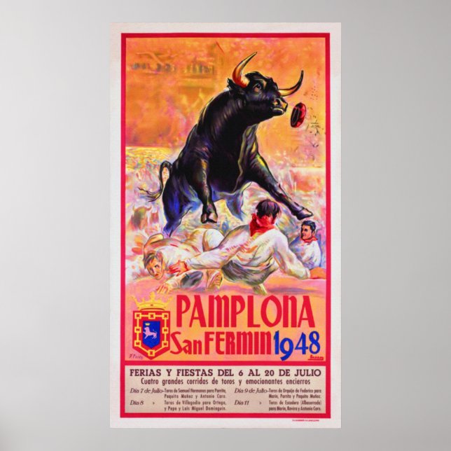 Pamplona 1948 poster (Framsidan)