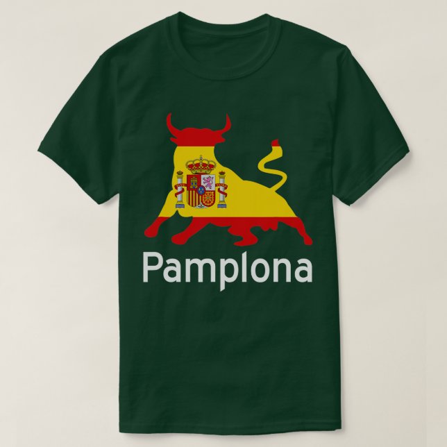 Pamplona Spain Running of the Bulls T Shirt (Design framsida)