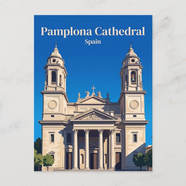 Pamplonas katedral Spanien Vykort (Framsida)