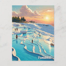 Pamukale Turkey Travel Postcard Vykort