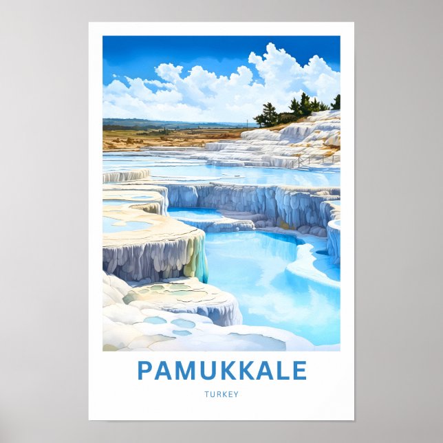 Pamukale Turkey Travel Skriv ut Poster (Framsidan)
