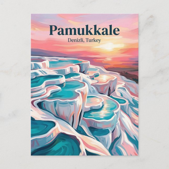 Pamukkale, Denizli, Egeiska havet Vykort (Framsida)