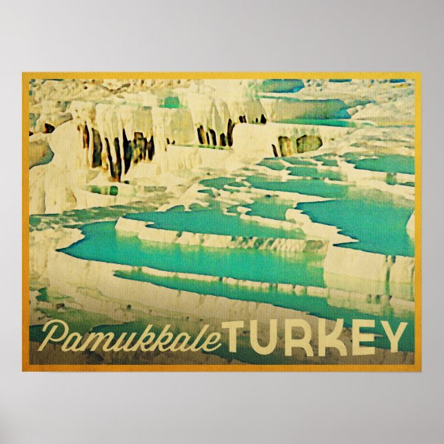 Pamukkale Turkiet Poster (Framsidan)